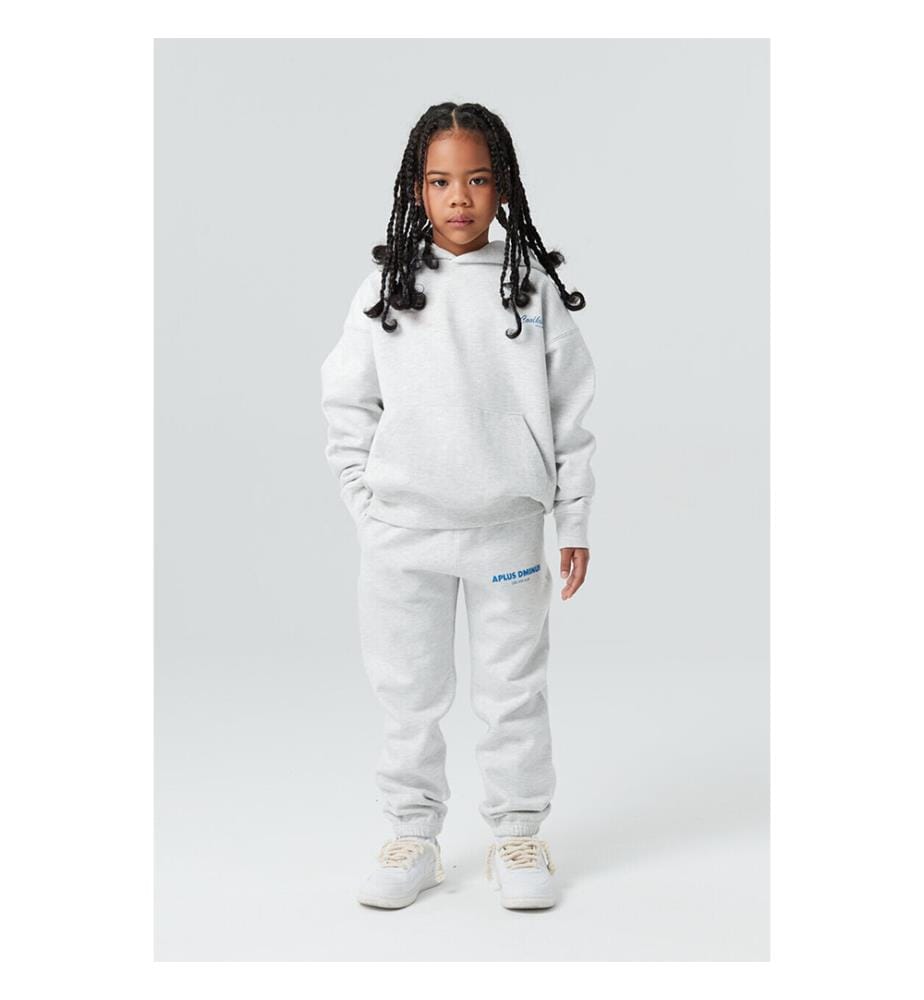 Cooler Club-Pullover mit Schriftzug-Logo und Kapuze – Ash