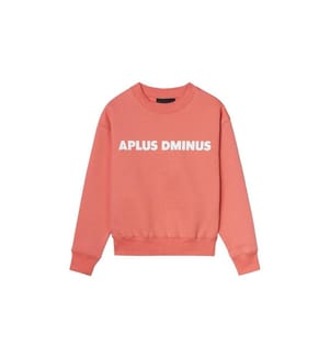 Sweatshirt mit Rundhalsausschnitt und auffälligem Logo – Koralle