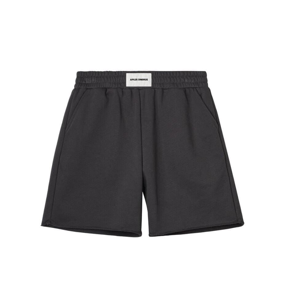 Pantaloncini Bermuda con orlo arrotolato effetto consumato - Nero