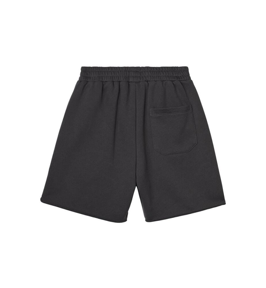 Pantaloncini Bermuda con orlo arrotolato effetto consumato - Nero