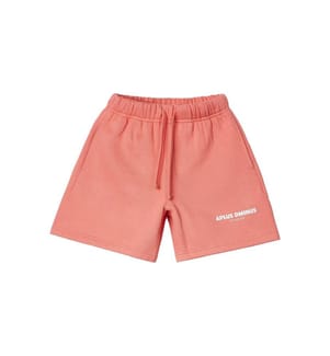 Shorts mit Kordelzug und Logo – Koralle