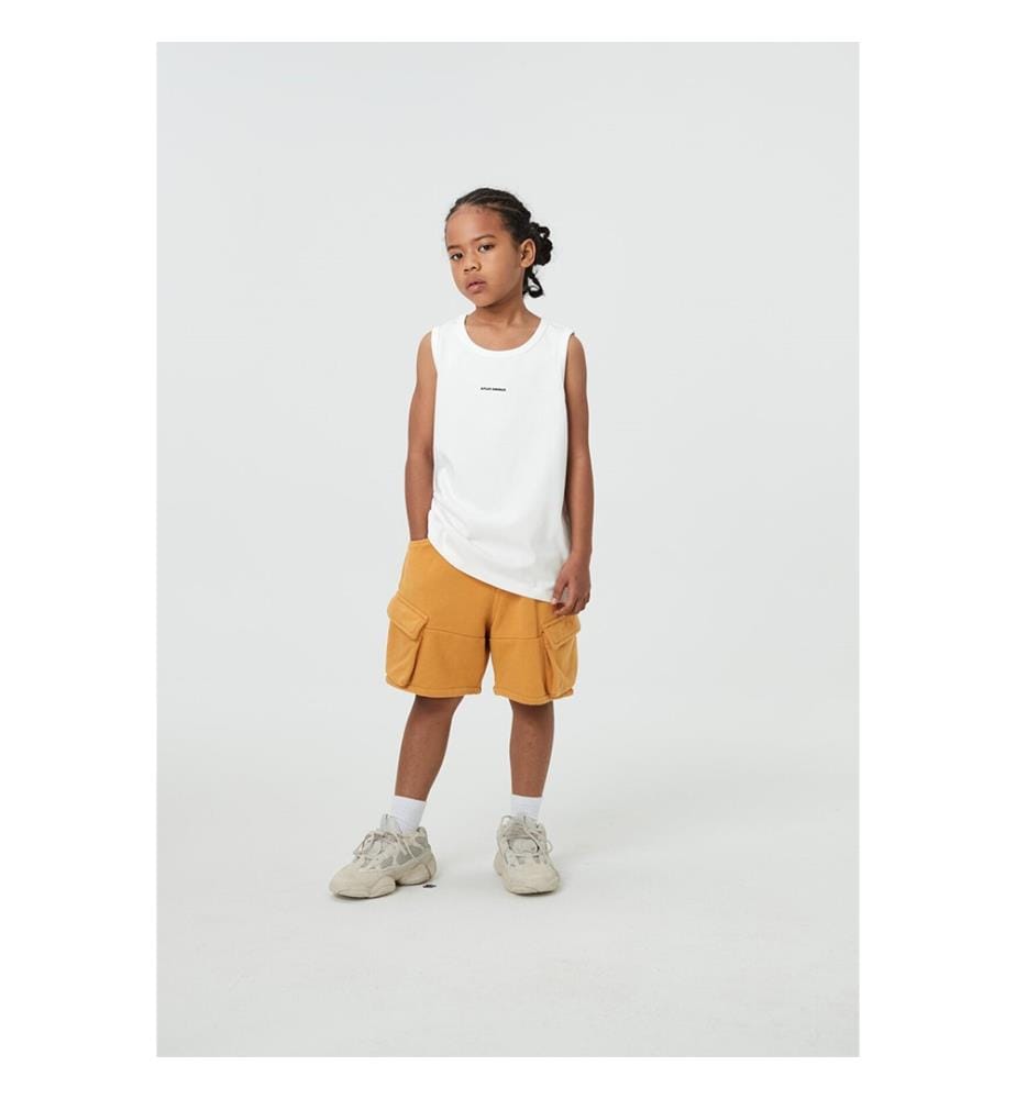 Ärmelloses Tanktop mit Logo-Aufdruck – Weiss