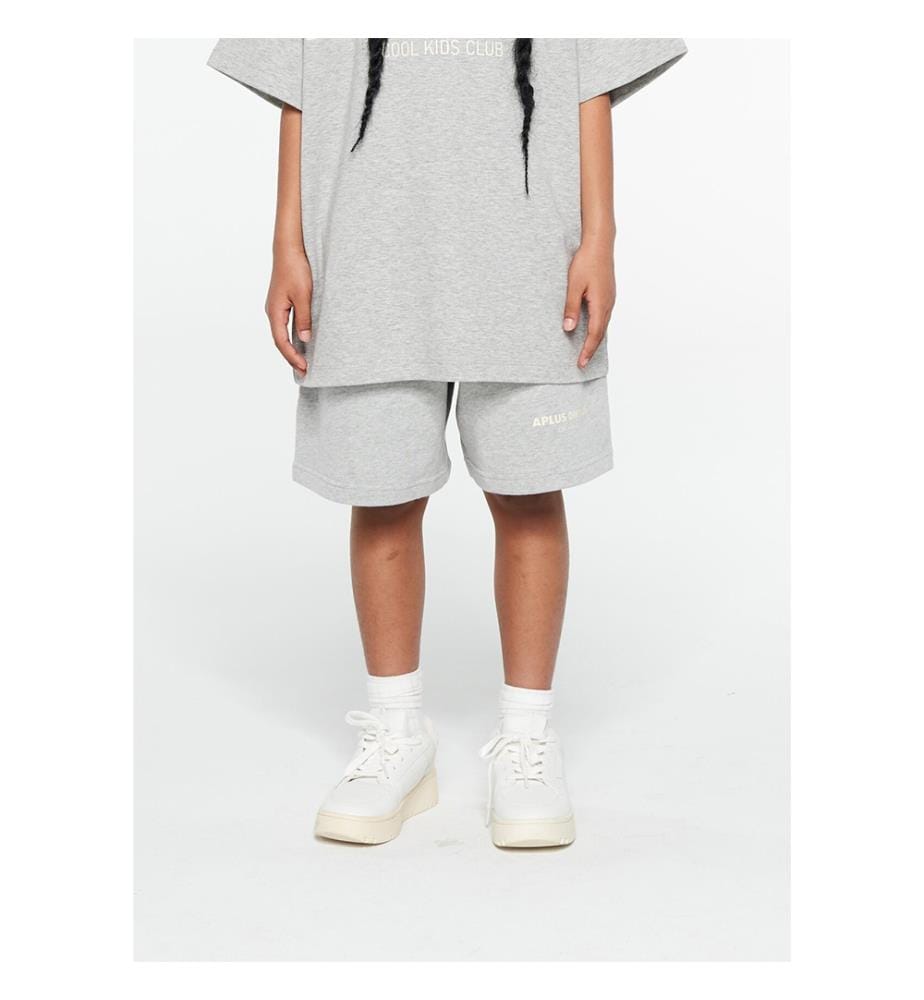 Logo Drawstring Sweat Shorts - Grey
