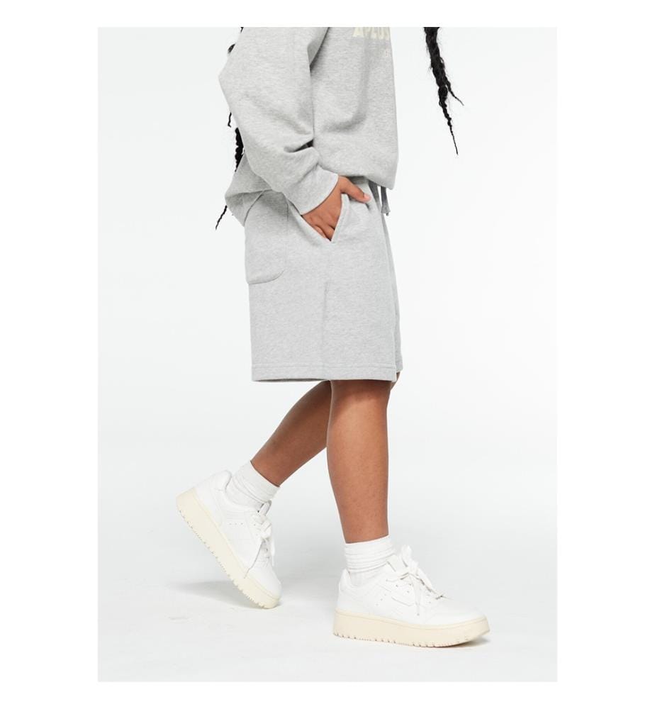 Logo Drawstring Sweat Shorts - Grey