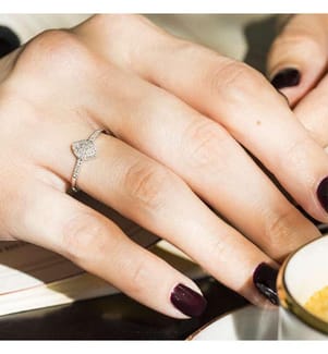 Ring Sansa - Weissgold 375/1000