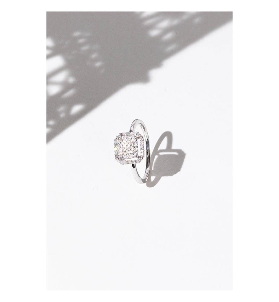 Ring D'amour et de Tendresse - Weissgold 375/1000