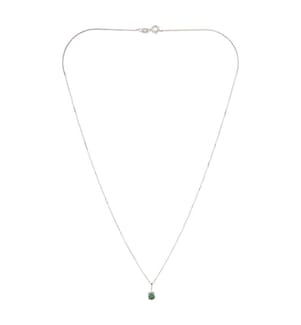 Pendentif Mon émeraude - Or Blanc 375/1000