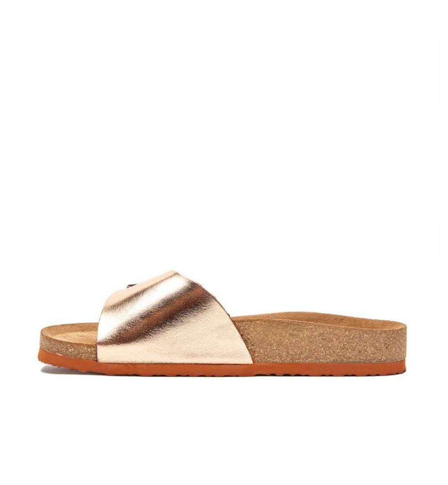 Ledersandalen mit anatomisch geformtem Korkfussbett - Rose