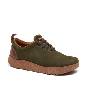Lederschuhe mit Korksohle - Grün