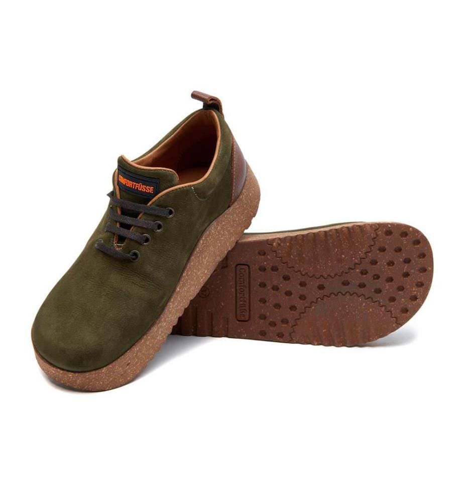 Lederschuhe mit Korksohle - Grün