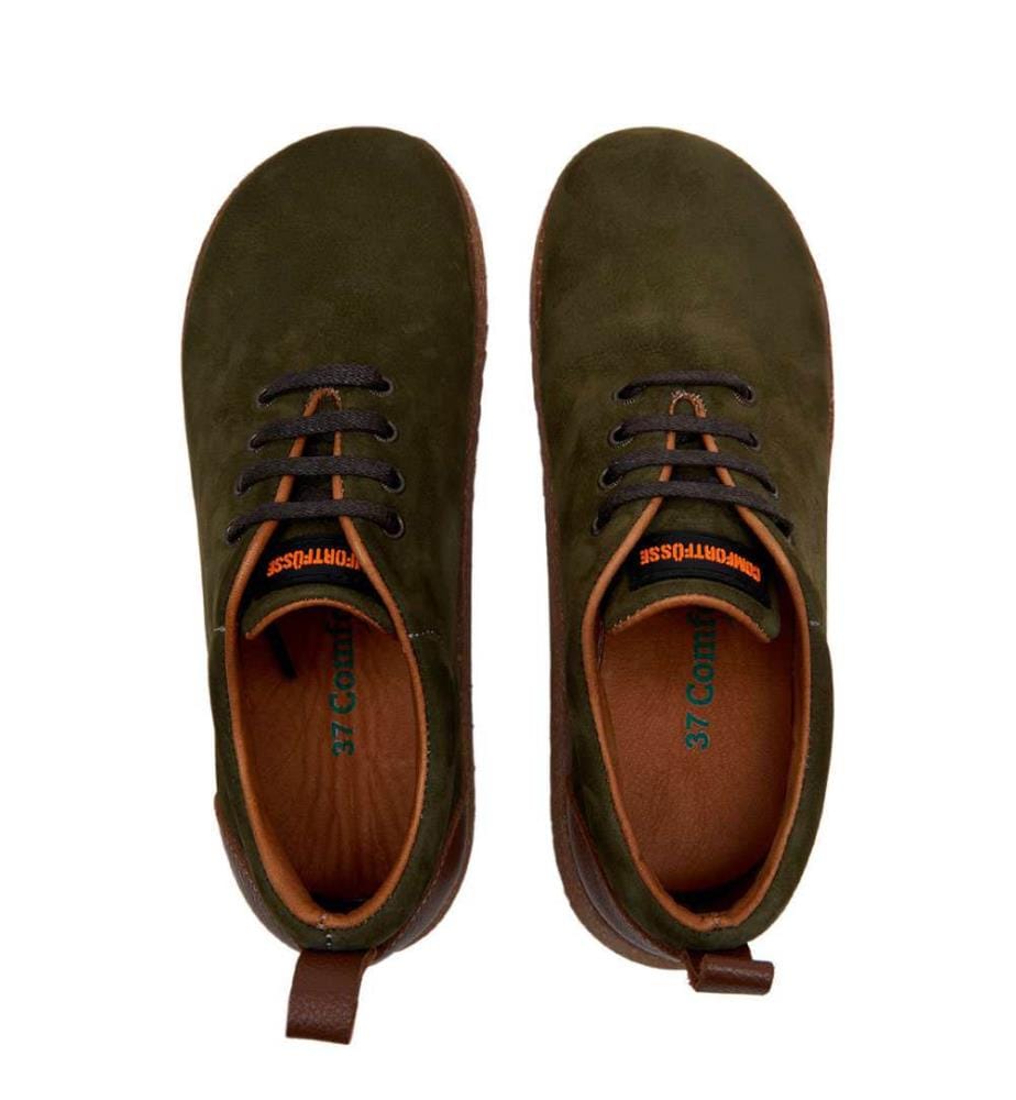 Lederschuhe mit Korksohle - Grün