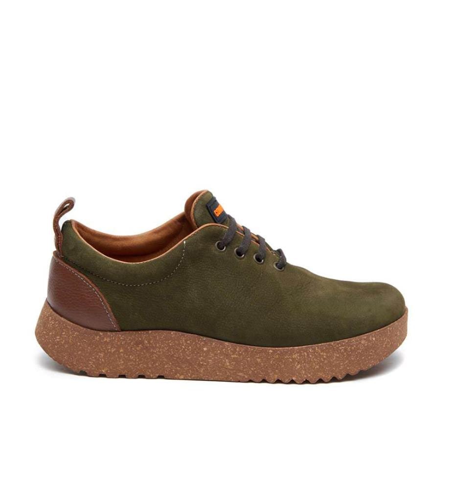 Lederschuhe mit Korksohle - Grün