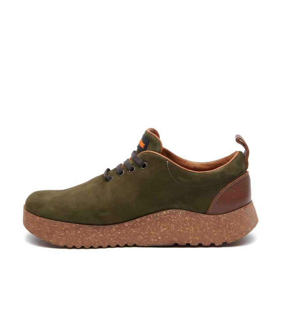 Lederschuhe mit Korksohle - Grün
