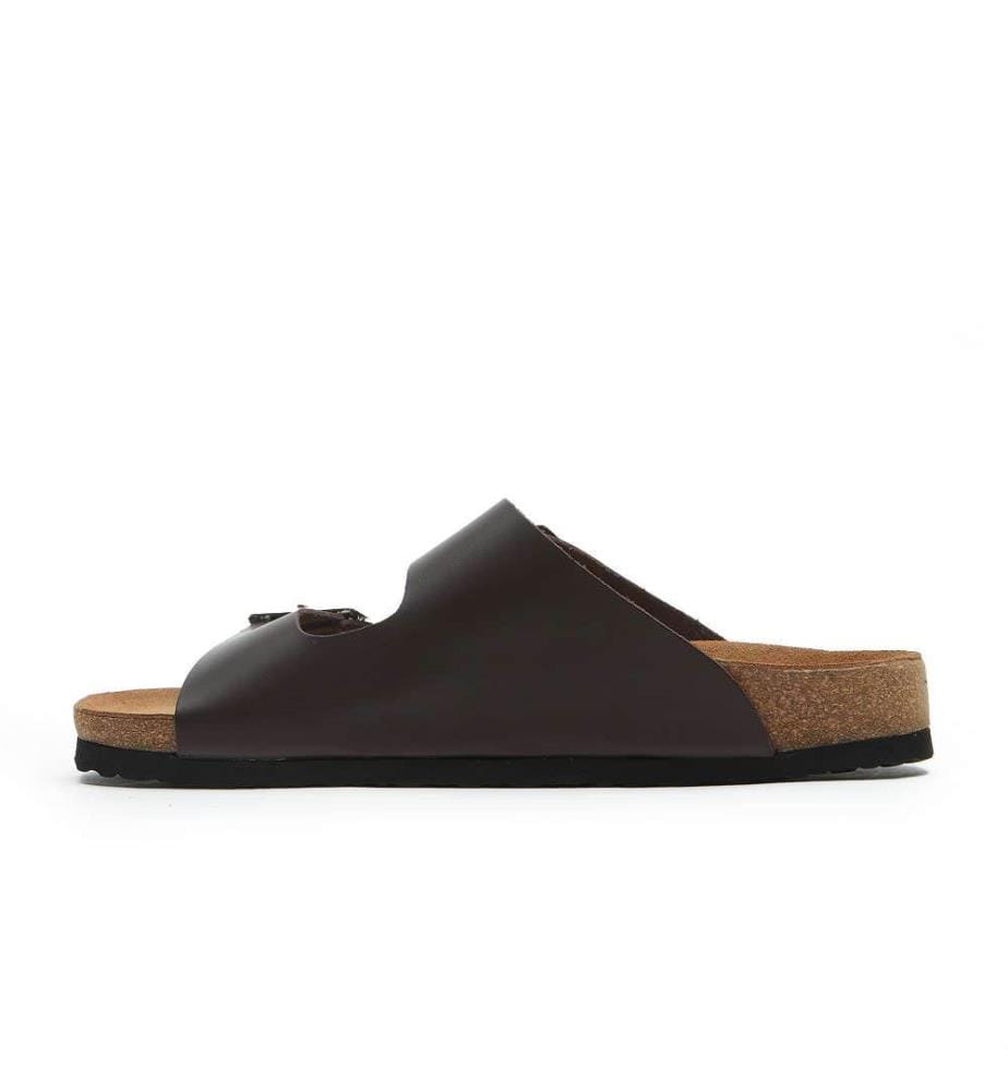 Ledersandalen mit anatomisch geformtem Korkfussbett - Braun