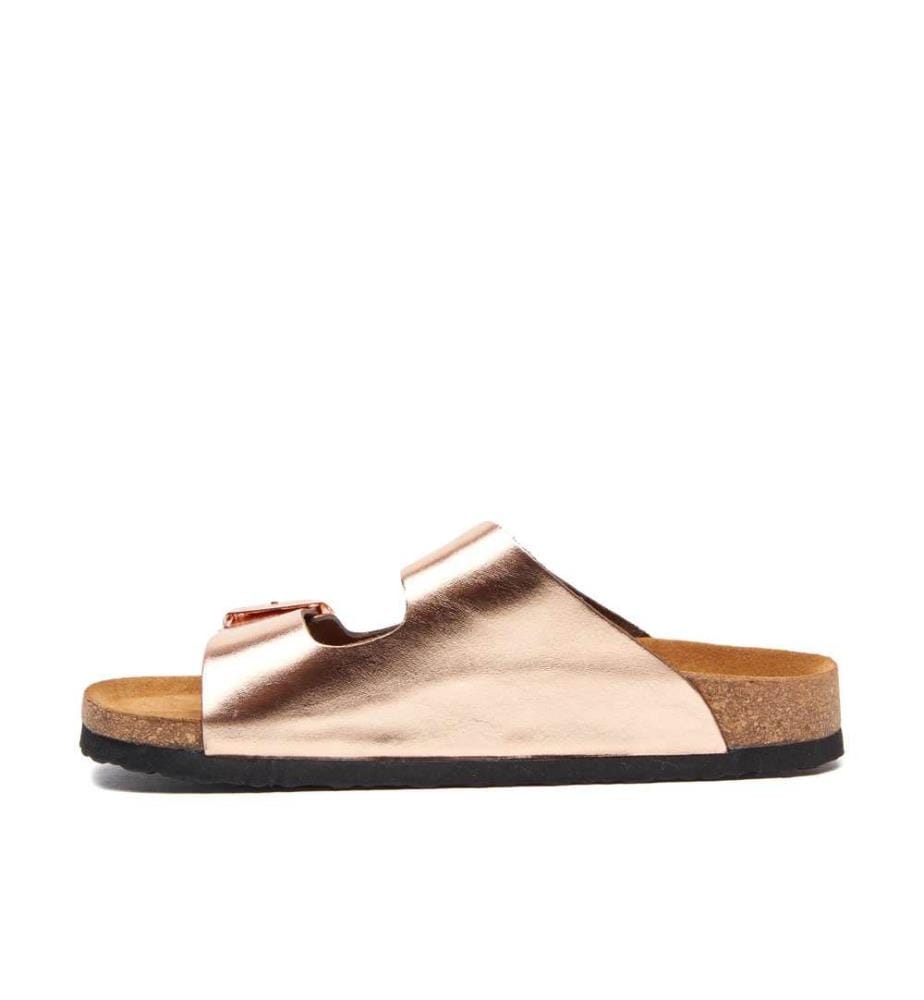 Ledersandalen mit anatomisch geformtem Korkfussbett - Rose