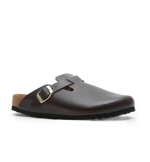 Lederclogs mit anatomisch geformtem Korkfussbett - Braun