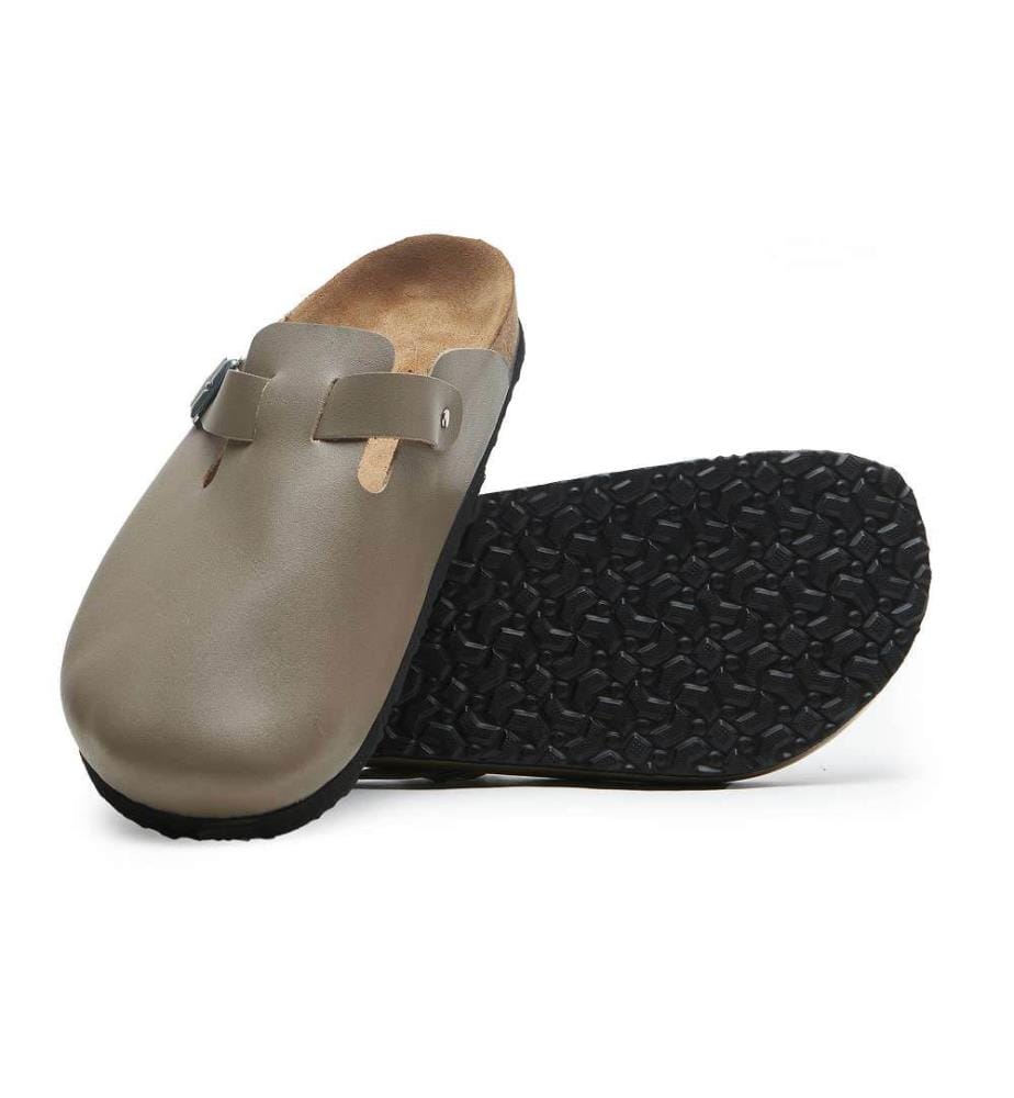 Lederclogs mit anatomisch geformtem Korkfussbett - Nerz