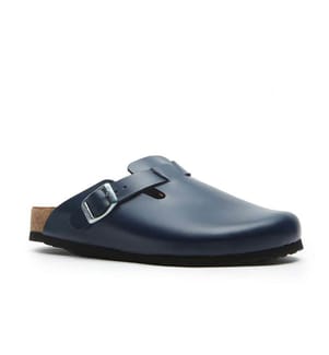 Lederclogs mit anatomisch geformtem Korkfussbett - Navy