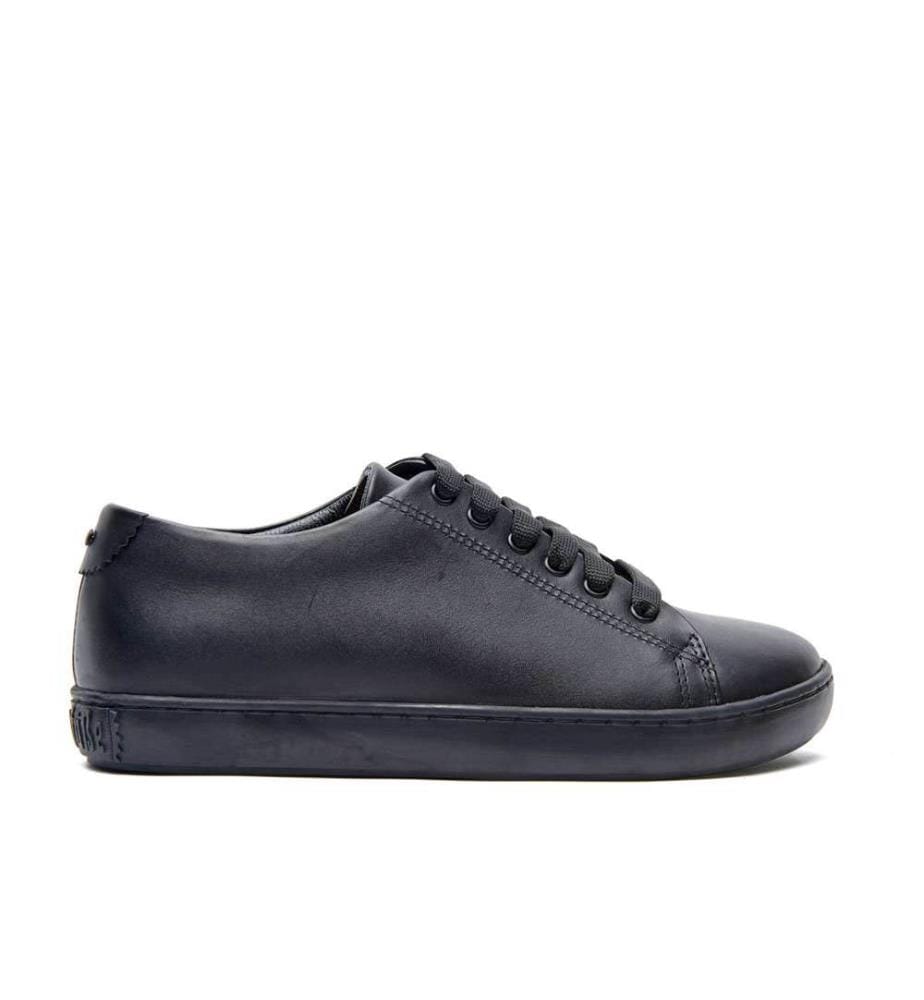 Sneakers aus Leder mit anatomisch geformtem Korkfussbett - Schwarz-Nappa