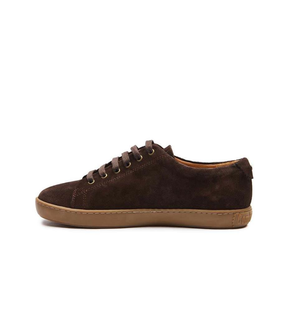Leder-Sneakers mit anatomisch geformtem Korkfussbett - Braun-Wildleder