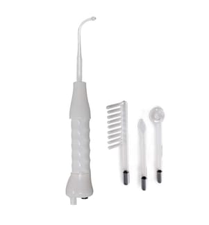 Instrument de beauté portable pour l'électrothérapie à haute fréquence. Comprend 4 têtes.