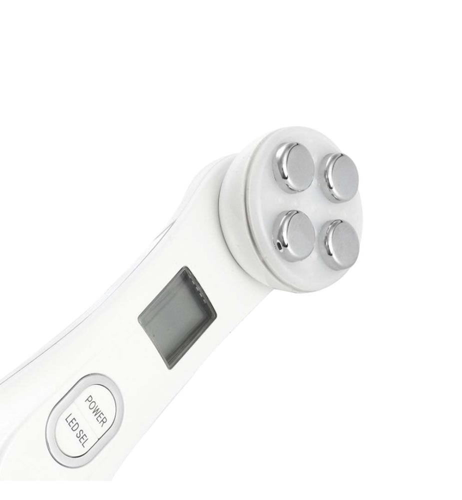 Électrostimulateur pour la peau avec traitement par mésoporation, électroporation, radiofréquence et lumière led - Blanc