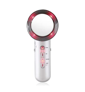 Soins de la peau 3 en 1 : EMS + micro-courants ultrasoniques + lumière led infrarouge - Blanc