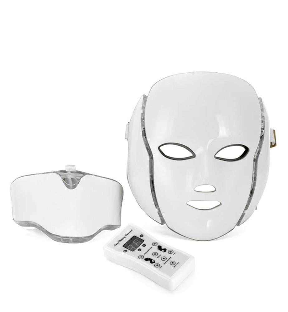 Masque de rajeunissement par micro photothérapie LED Rajeunissement et nettoyage de la peau - Blanc