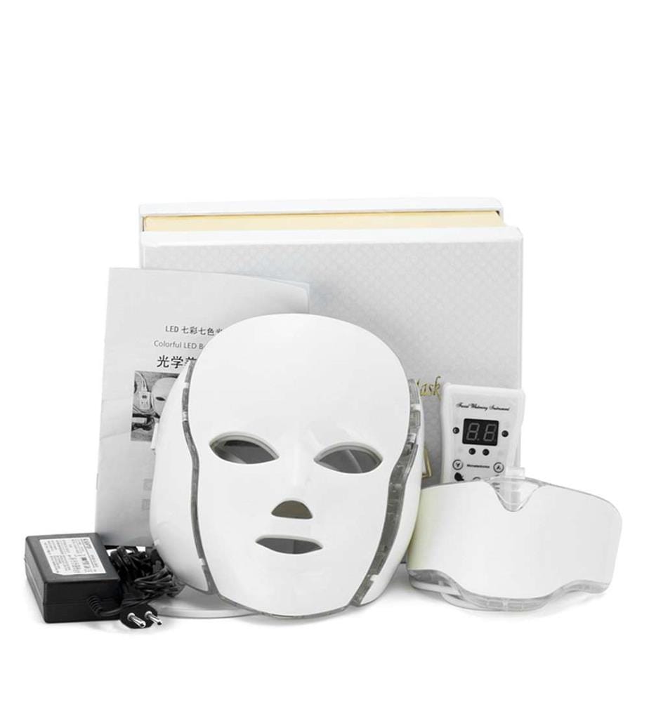 Masque de rajeunissement par micro photothérapie LED Rajeunissement et nettoyage de la peau - Blanc