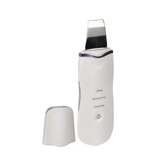 Masseur facial à ultrasons Nettoyage du visage, amélioration de la circulation et massage en profondeur - Blanc