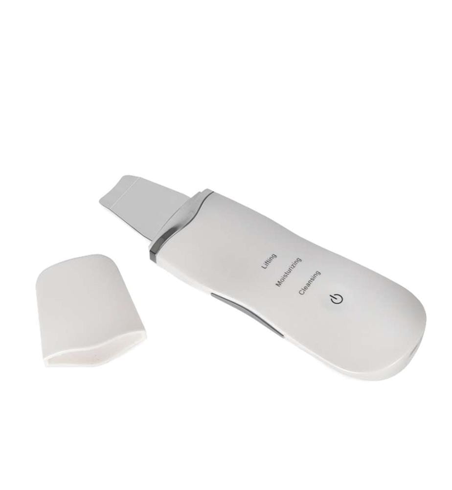 Masseur facial à ultrasons Nettoyage du visage, amélioration de la circulation et massage en profondeur - Blanc