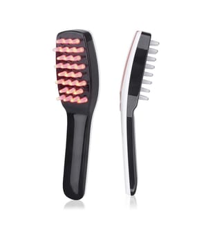 Peigne électrique pour photothérapie Lumière rouge et bleue, massage vibrant - Blanc