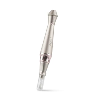 Stylo de beauté micro-aiguille pour le visage, avec batterie rechargeable - Argent