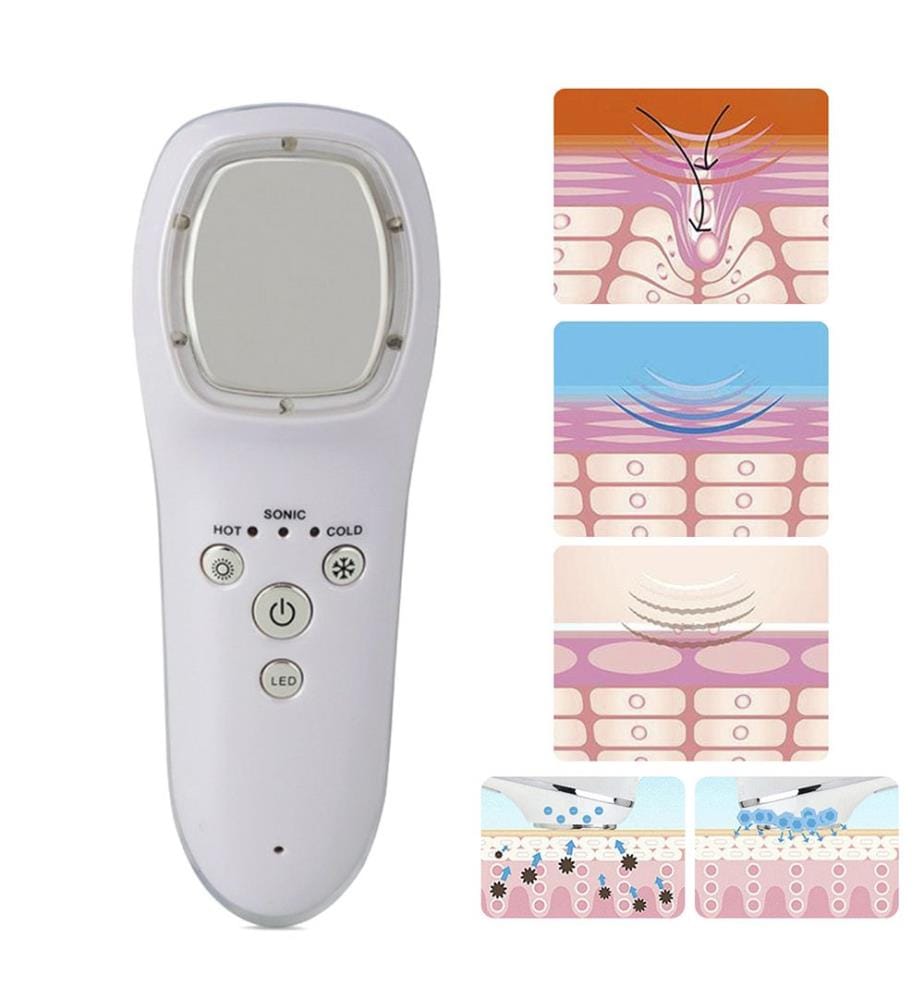 Instrument de beauté multifonction, contraste froid et chaud, traitement léger de la peau et masseur sonique