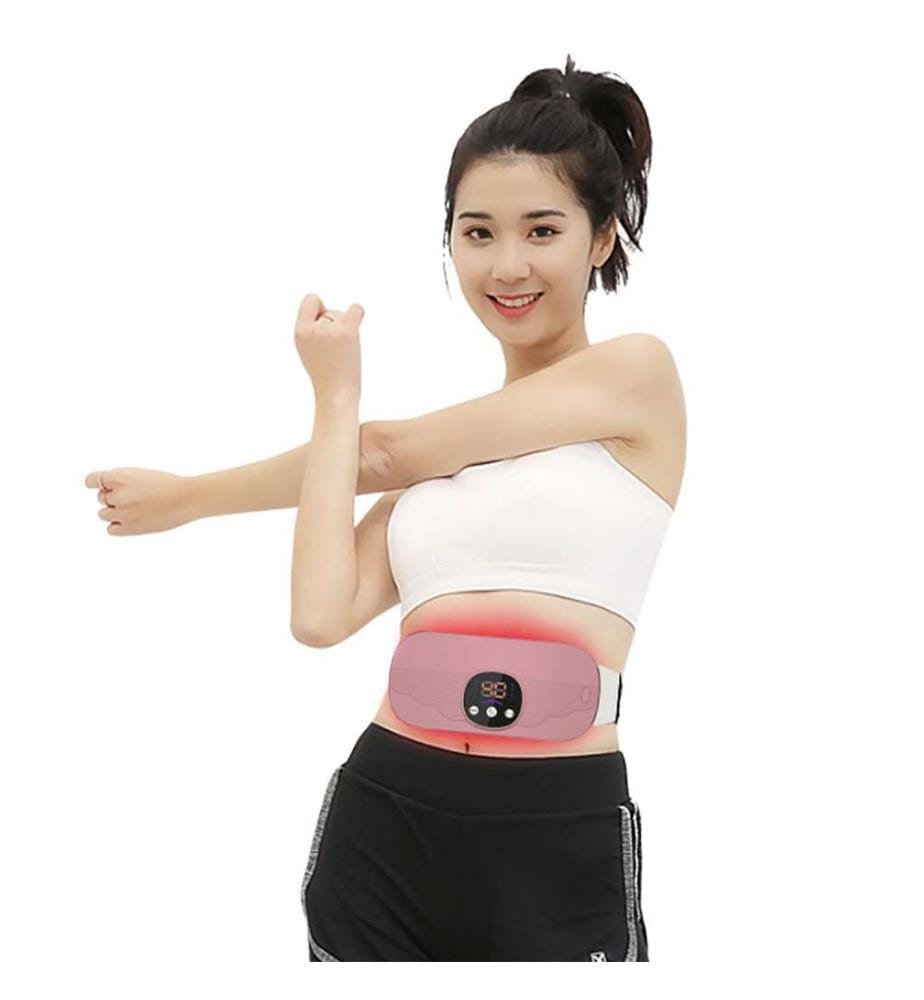 Ceinture de massage EMS intelligente Mode chauffage, masseur abdominal pour brûler les graisses - Rosa