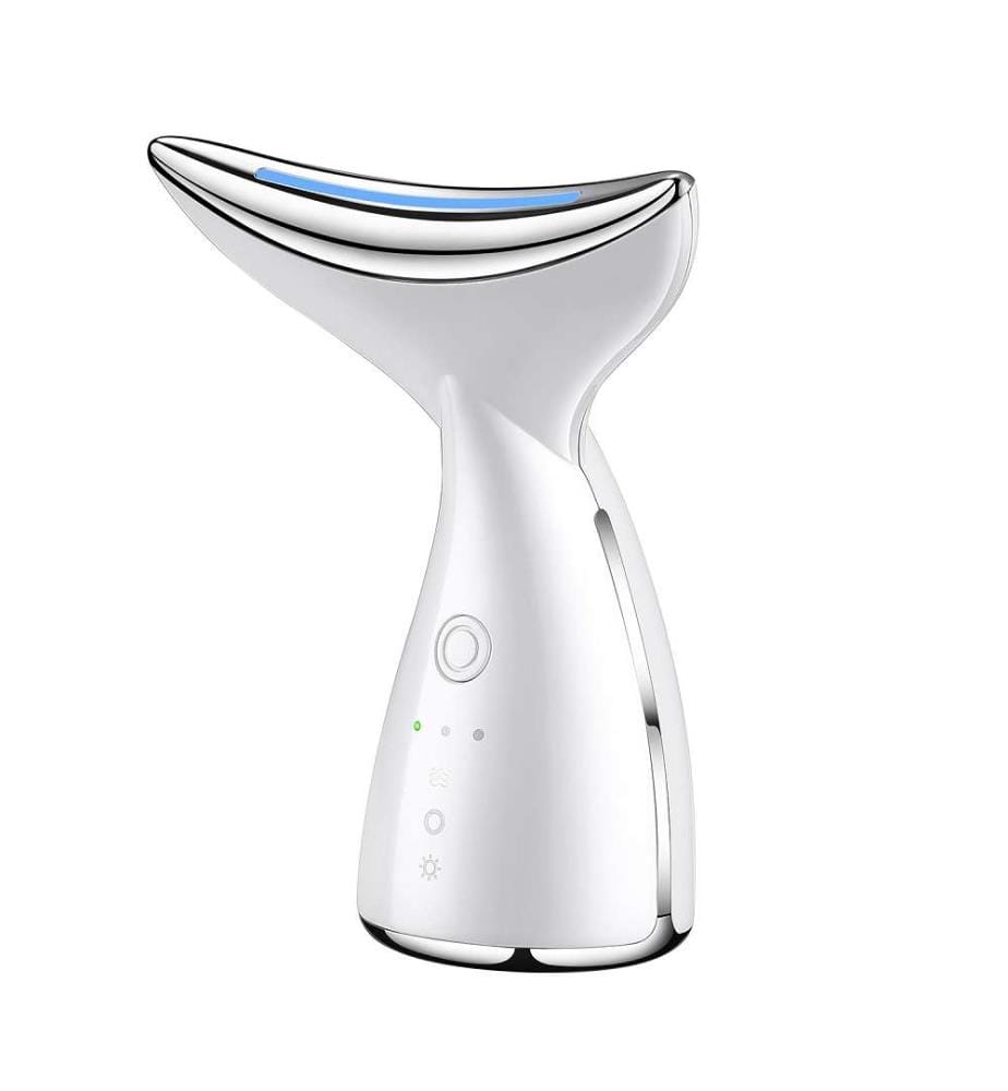 Hals Verschönerung Instrument mit intelligenten Farblicht + Ultraschall + Ultraschall + ems - Weiss
