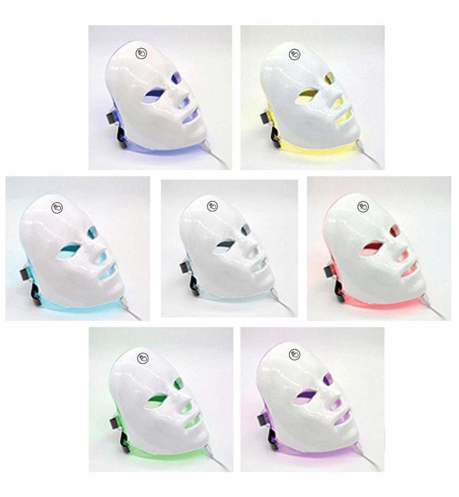 Masque tactile avec lumière LED 7 couleurs - Blanc