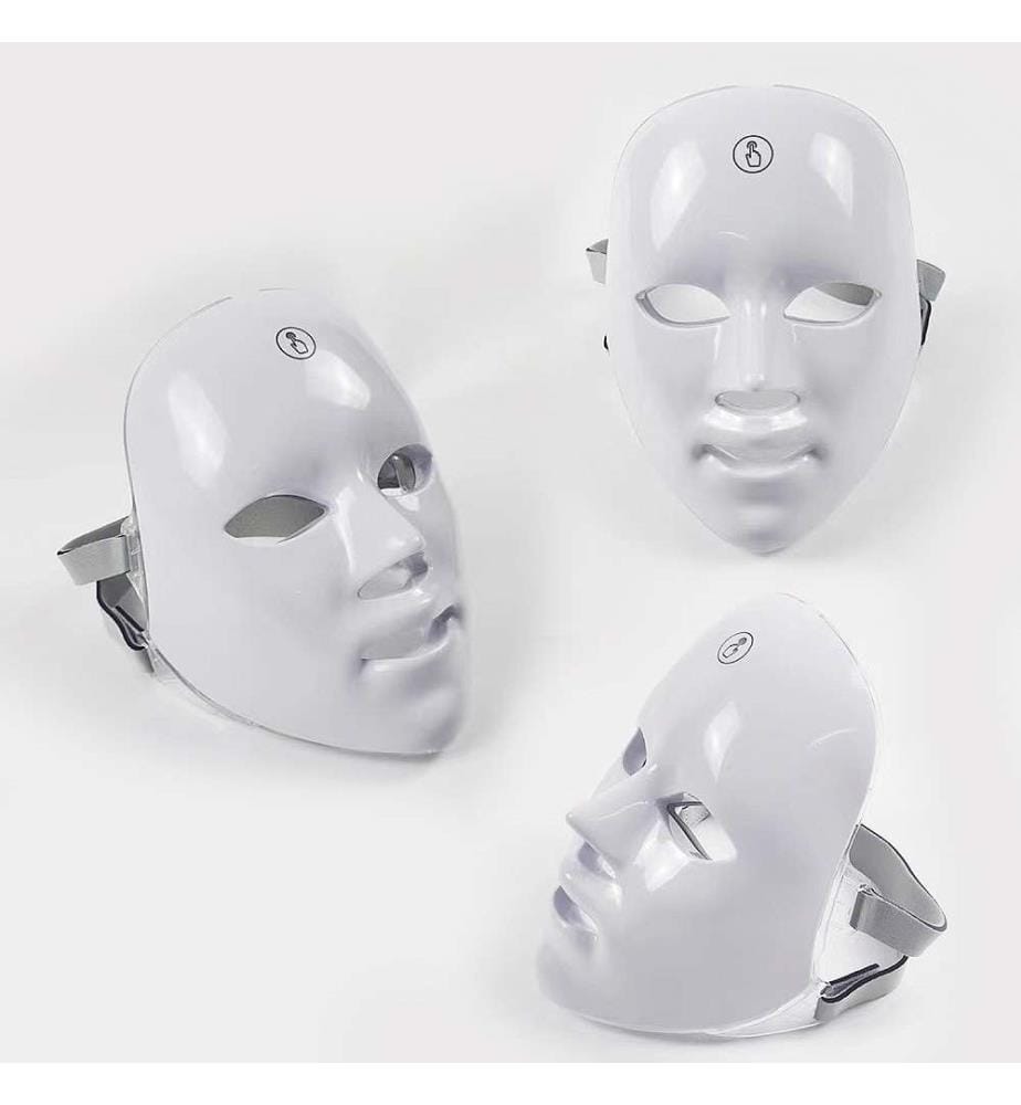 Masque tactile avec lumière LED 7 couleurs - Blanc