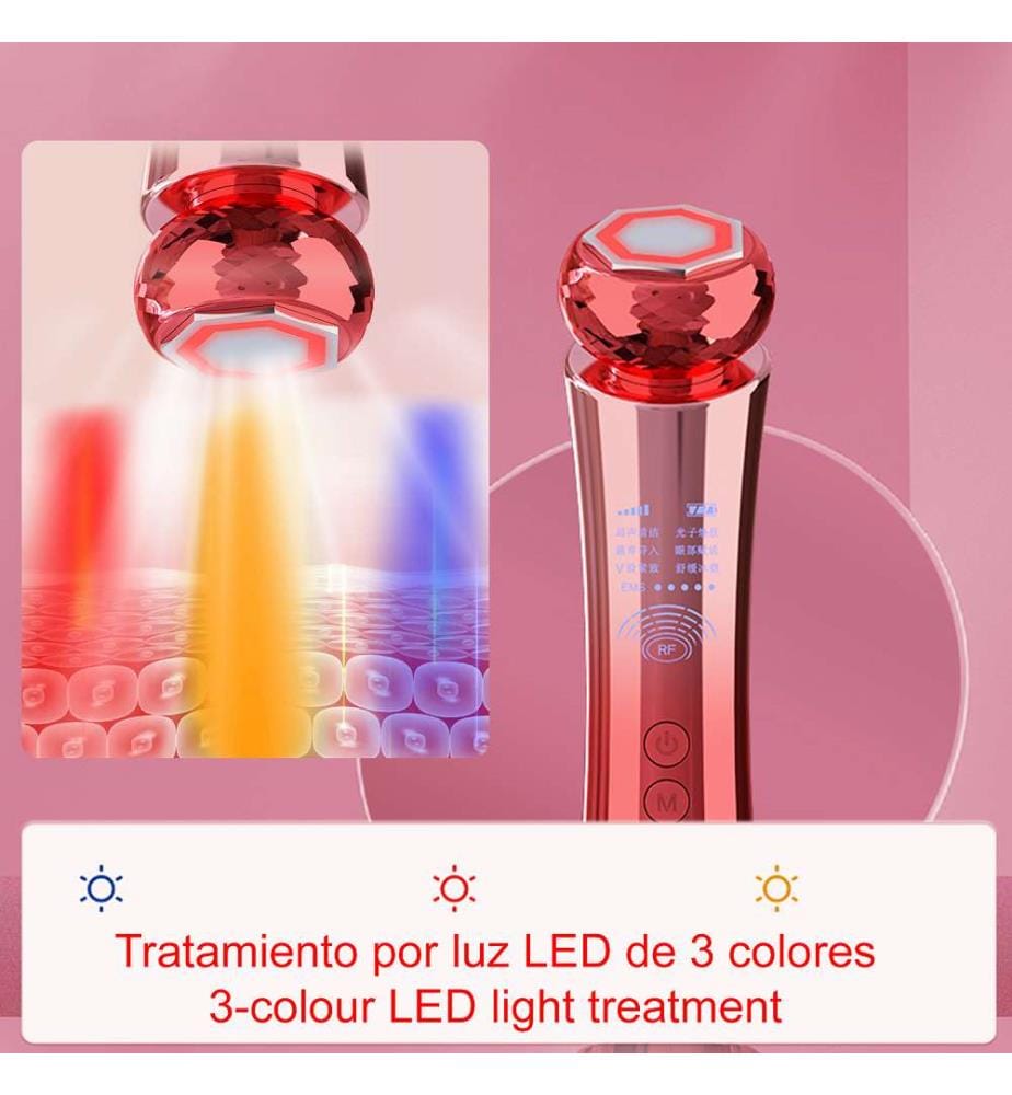 Instrument de beauté RF pour apaiser et rajeunir la peau - Rouge