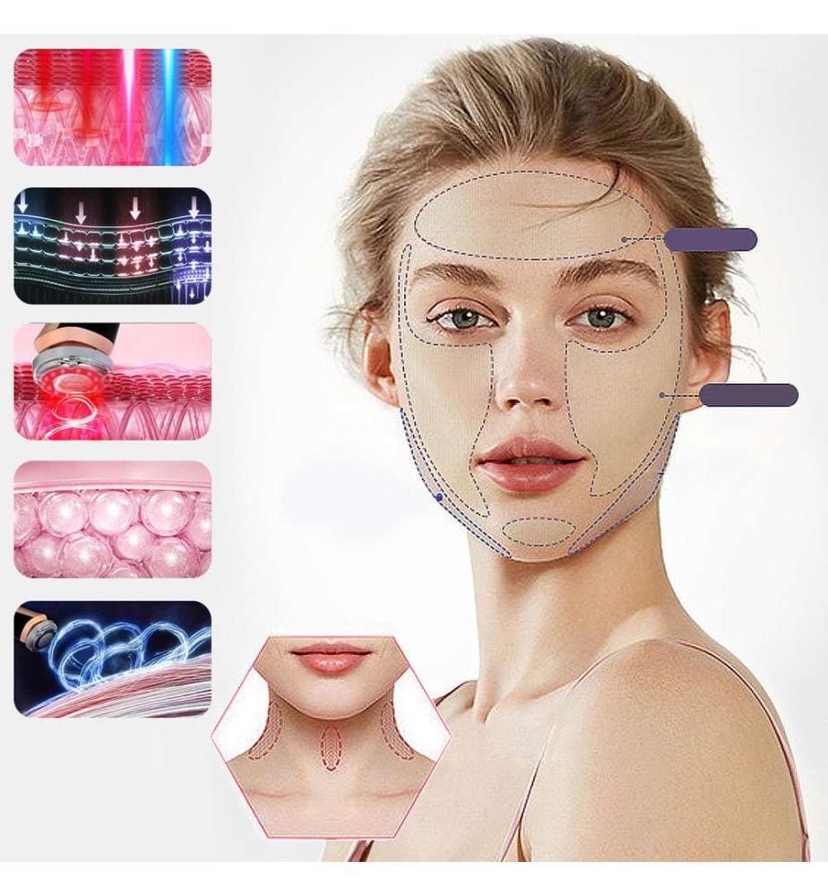 Instrument de beauté à ultrasons pour le nettoyage et la nutrition de la peau - Or