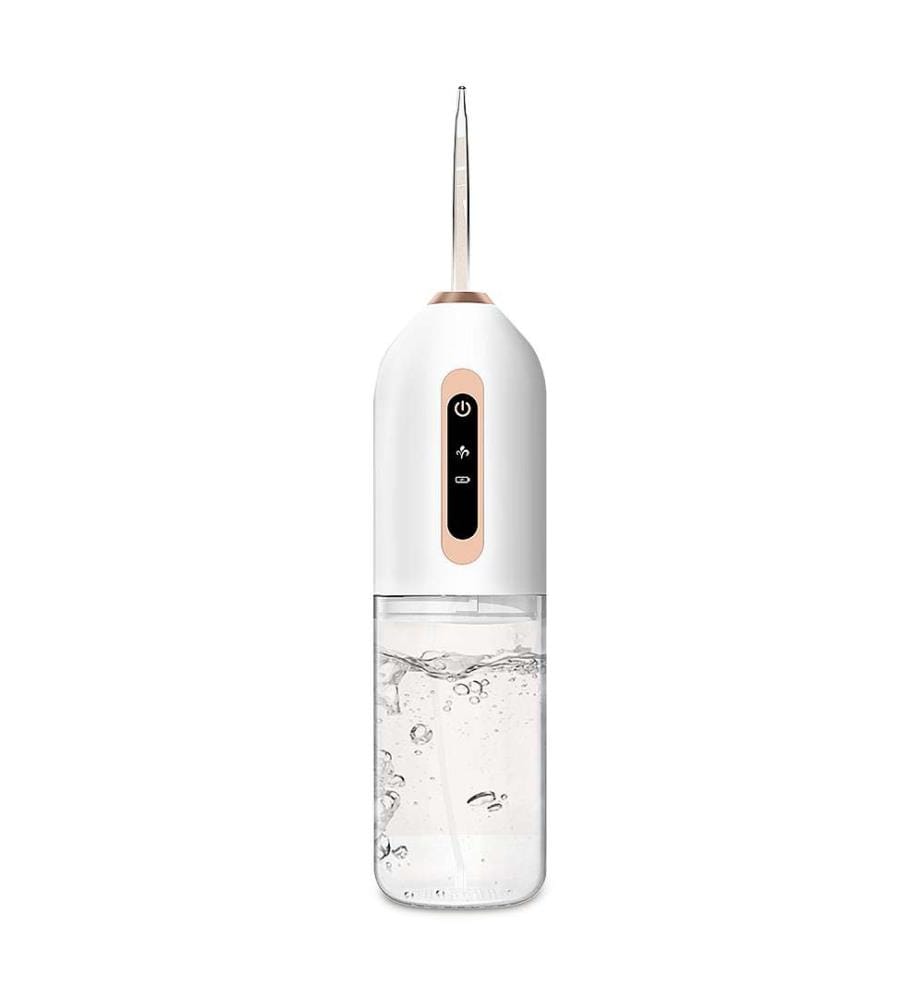 Irrigateur buccal pour le nettoyage et la beauté des dents Technologie d'impulsion à haute fréquence, avec 3 têtes - Blanc