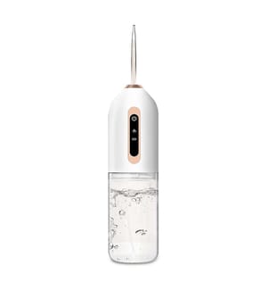 Irrigateur buccal pour le nettoyage et la beauté des dents Technologie d'impulsion à haute fréquence, avec 3 têtes - Blanc