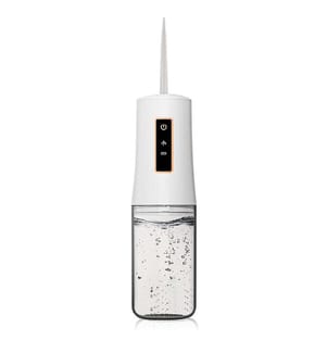 Irrigateur buccal pour le nettoyage et la beauté des dents Technologie de pulsation à haute fréquence avec 3 têtes - Blanc