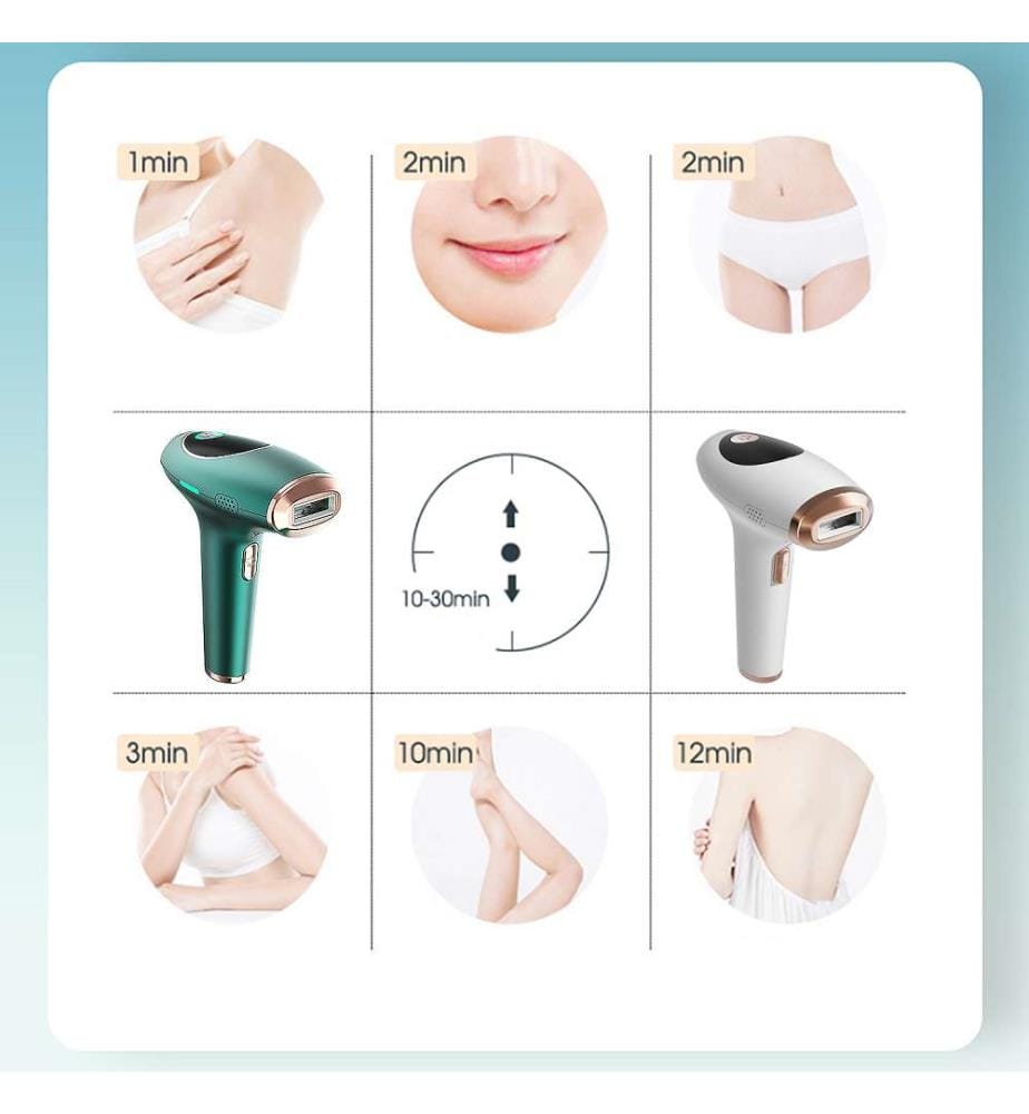 Épilateur à lumière pulsée TS6 IPL avec écran d'affichage et protection contre l'occultation - Vert foncé