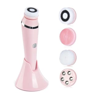 Outil de beauté 4 en 1 Brosse nettoyante avancée pour le visage - Rose pâle