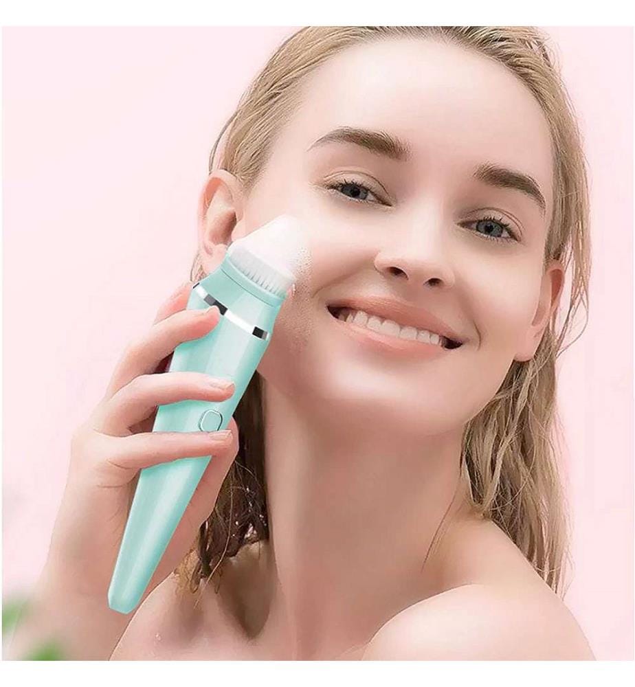 Outil de beauté 4 en 1 Brosse nettoyante avancée pour le visage - Rose pâle