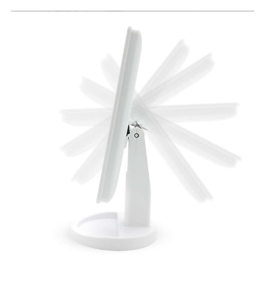Miroir de maquillage avec 16 lumières LED Capteur tactile, rotation 180° - Blanc