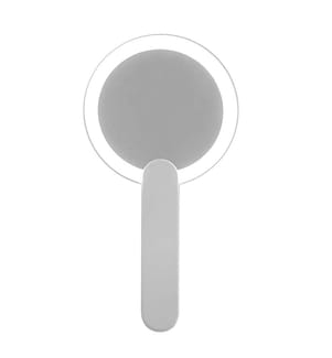 Miroir de maquillage portable pliable avec lumière LED - Blanc