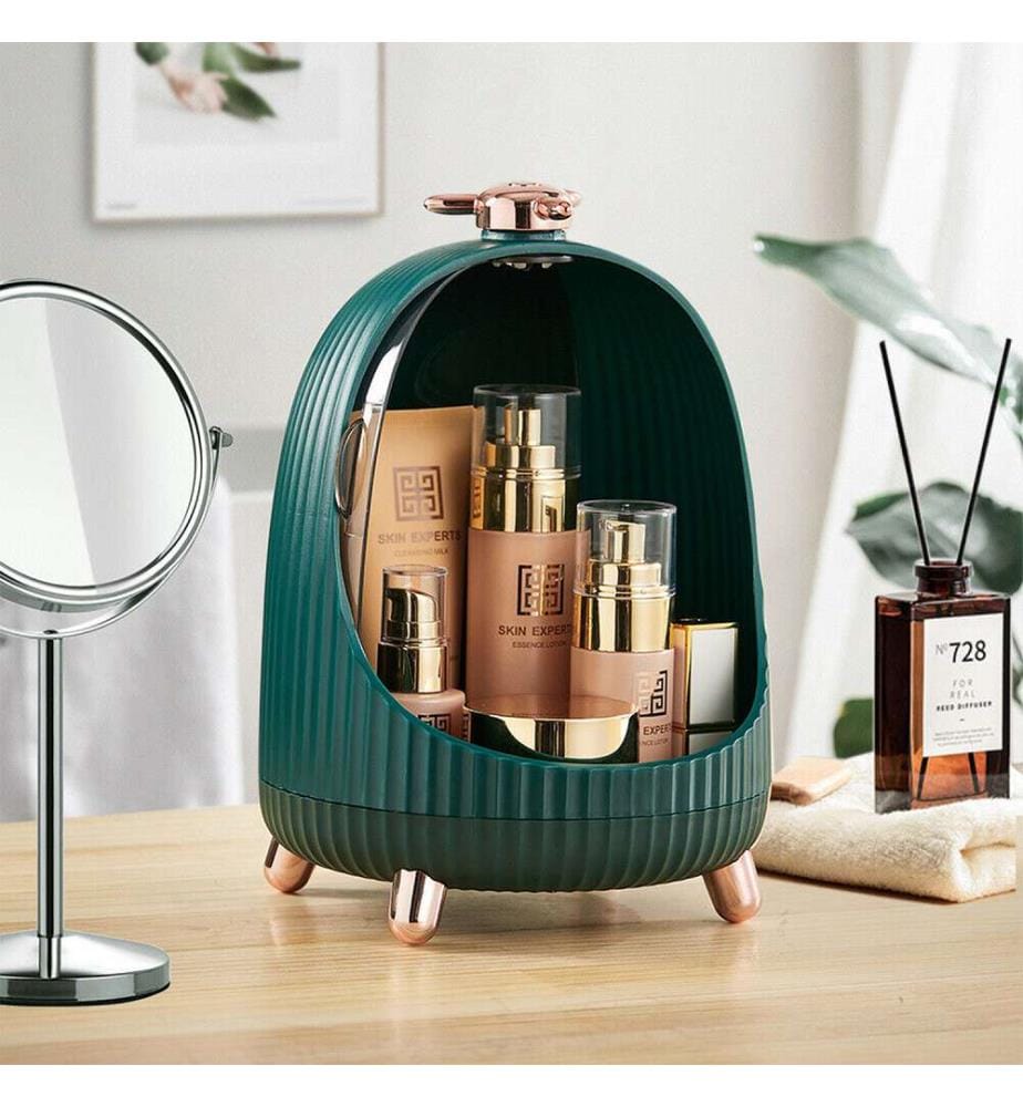 Tiroir organisateur de maquillage et de cosmétiques avec lumière Taille moyenne 24,5x19cm - Vert