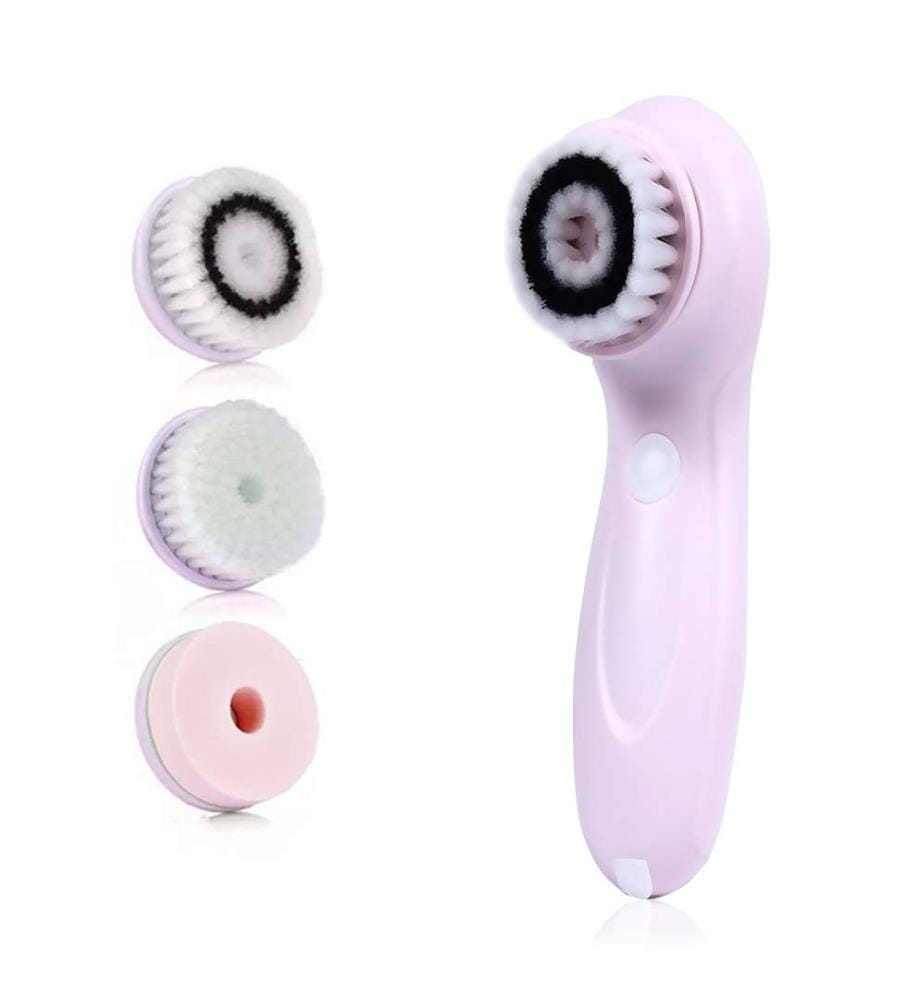 Brosse 3 en 1 nettoyante, exfoliante et démaquillante Rechargeable - Rose clair